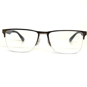 Ray Ban RB 6335‎ 2855 Gunmetal Rectangular Semi Rimless Eyeglasses 56-17-145